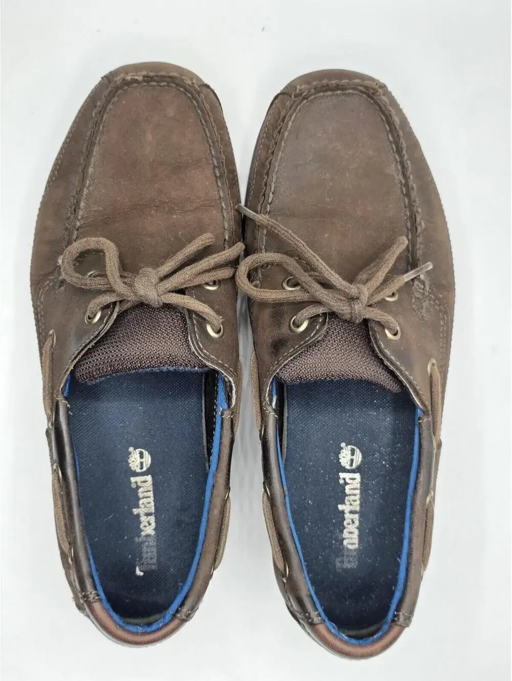 Timberland Men's Cedar Bay Boat Shoes Brown Leather Deck Shoes Size 7.5 M A1G8C